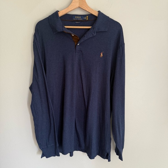 Polo Ralph Lauren men’s classic fit 100% cotton polo navy size XL - Picture 1 of 3